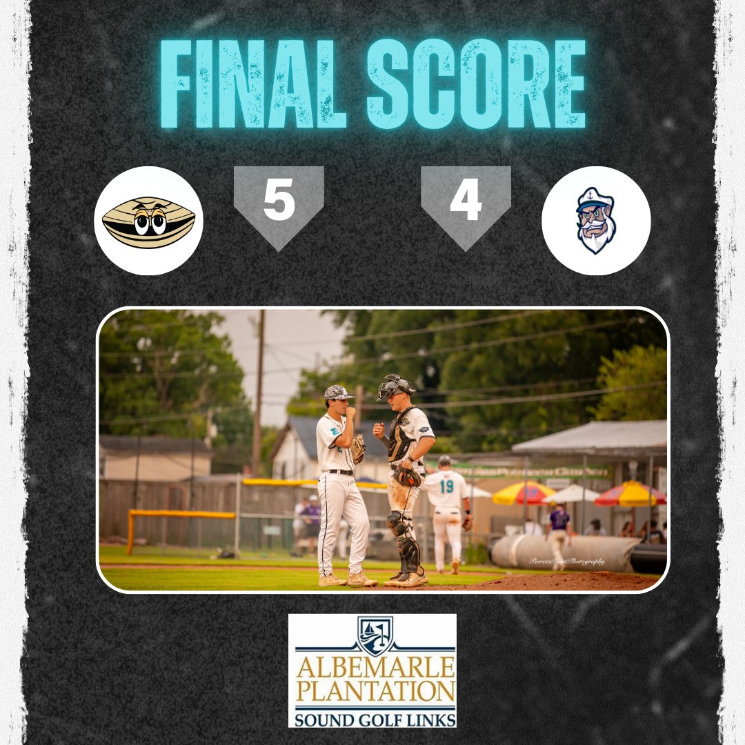 EdentonSteamers's tweet photo. Win against the Skippers tonight! Game continued to 11 innings but the clams pulled through.
#notlikeus #steamrolled #rollclams #fotc #Steamers #edenton #nc #baseball https://t.co/2L42x7y7u8