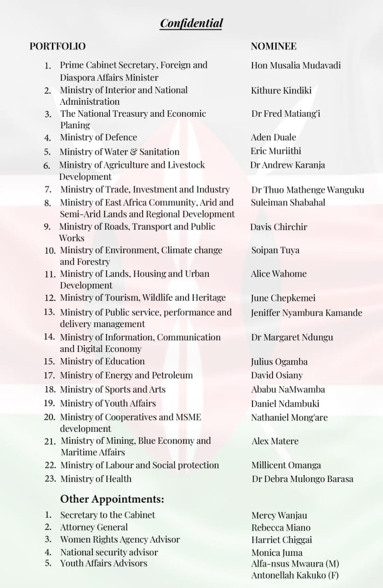 martinsstony's tweet photo. Check out hii leaked full cabinet secretary list, your thoughts
#LeakedFullCabinetList https://t.co/bd6RhBKVCl