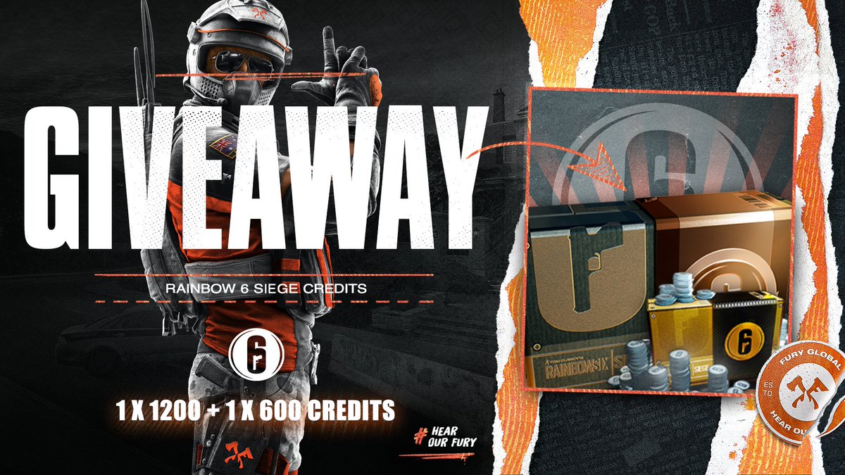🪙 #GIVEAWAY 🪙

Thanks to <a href="/rainbow6kr/">레인보우 식스 코리아 : Rainbow Six Korea</a>, we are giving away R6 credits 🔥

🧡 Like this post
👥️ Tag 2 friends with bad aim
🫂 Follow <a href="/FURY_Global/">FURY</a>
♻️ Share this post

#HearOurFURY🔥 | #R6Community