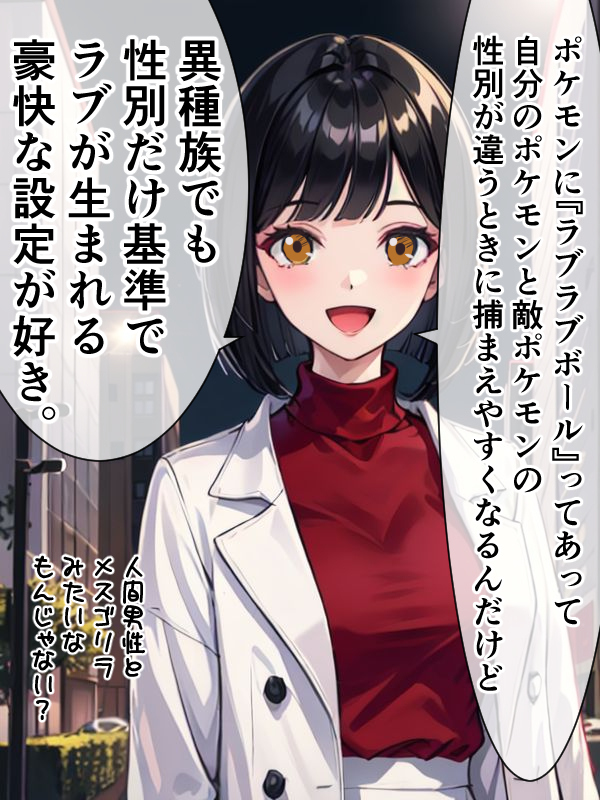 ポケモンのラブラブボールについて思う女医ちゃん。 