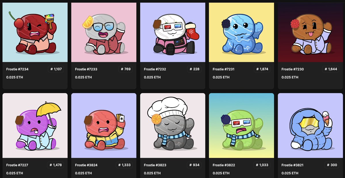 Talking about cuteness!  These Wrapped Frosties are super cute.  Don't let them get away!

opensea.io/collection/wra…
#NFT #NFTInvestment #NFTCommmunity