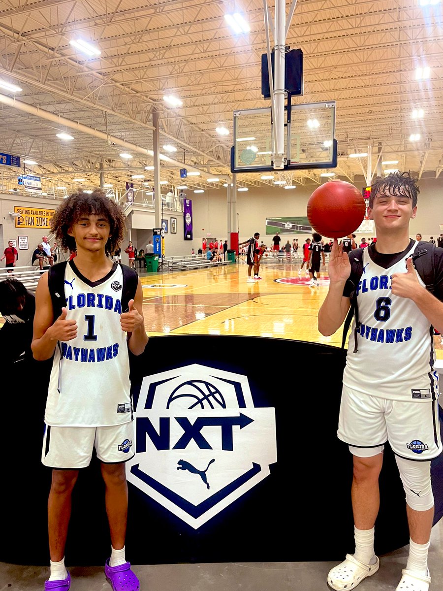 NXT PRO Spotlights
Co-Players of the Game Award!!

👤 Eleven Williams
🏀 #1 6’0”
🎓2025
🎽Florida BayHawks NXT 17u
🏫Osceola Fundamental HS (Seminole,FL)

👤 Talon Brooks
🏀 #8 6’3”
🎓 2025 
🎽 Florida BayHawks NXT 17u
🏫 Osceola Fundamental HS (Seminole,FL)

These high school