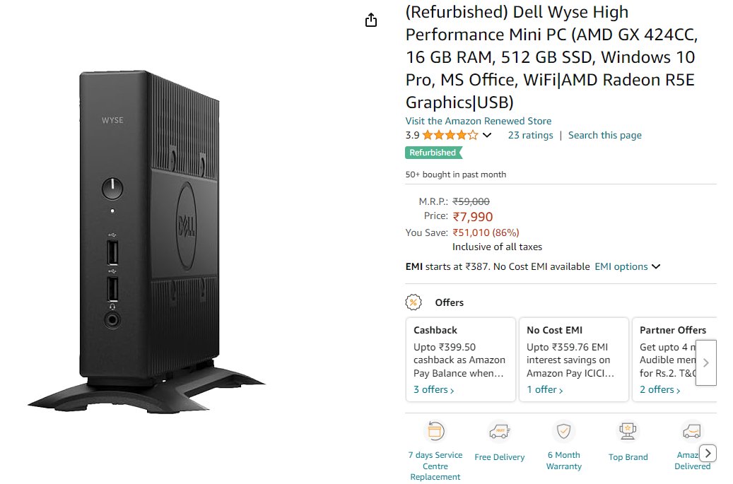 CoinHatch's tweet photo. @nvds888 @JohnAlanWoods @StaciW_DC @marcvl @austp17 @Ajwritescrypto @Algo_Bharat @frugalbc It actually costs nothing if you have an old PC or Laptop with decent configuration.
As I wanted dedicated hardware for #ALGO #Node, I bought a refurbished Dell Mini PC from Amazon which costed about $90. That's it!

on a 300mbps internet.

@marcvl @JohnAlanWoods @StangoAlgo https://t.co/f64quqjBtL