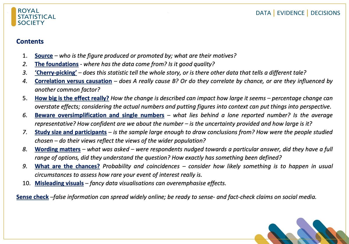 Rosana Ferrero 📈📊🙌 (@rosanaferrero) on Twitter photo 📣 10 consejos para evaluar estadísticas, datos y gráficos de forma crítica. La guía de <a href="/RoyalStatSoc/">Royal Statistical Society</a> nos enseña a identificar información confiable y evitar engaños.
Las estadísticas son cruciales para entender el mundo que nos rodea.
buff.ly/45And28
#stats #datascience 📣 10 consejos para evaluar estadísticas, datos y gráficos de forma crítica. La guía de <a href="/RoyalStatSoc/">Royal Statistical Society</a> nos enseña a identificar información confiable y evitar engaños.
Las estadísticas son cruciales para entender el mundo que nos rodea.
buff.ly/45And28
#stats #datascience