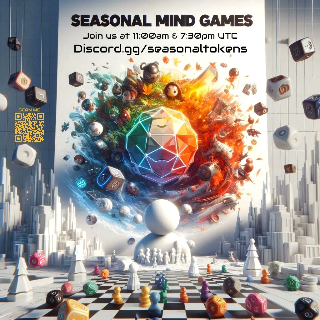 Seasonal_Tokens's tweet photo. 🕒 Time for round two? Join us at 7:30 PM UTC for another cool round of #SeasonalMindGames. More $MATIC prizes! Don’t miss out: https://t.co/Kpoeu42dpM #CryptoFun #JoinUs #WinMATIC https://t.co/Cpu9PKSUZT