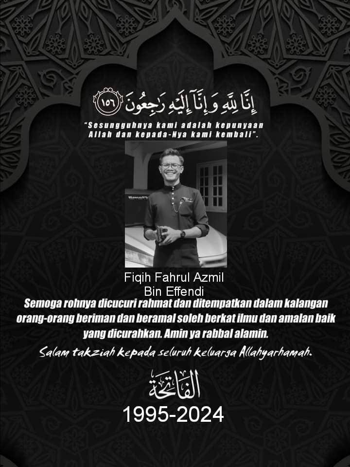 rianrmm's tweet photo. Bagi siapa yang kenal @_fiefnd, Sedekahkan Alfatihah Buat Sahabat saya yang telah meniggal dunia. 21 /7 / 2024 https://t.co/HXGNwgr7sp