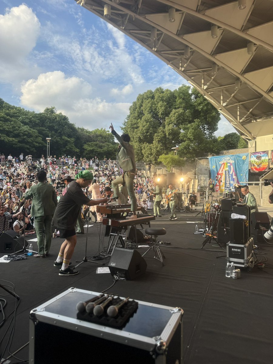 246_zaiki's tweet photo. DOBERMAN25周年記念ワンマンライブ
2024/7/20(土)
at服部緑地野外音楽堂

音響・ステージチームです！！
最高でした〜〜〜〜〜！！！！

#DOBERMAN #服部緑地野外音楽堂 https://t.co/9ekAaBHHbW
