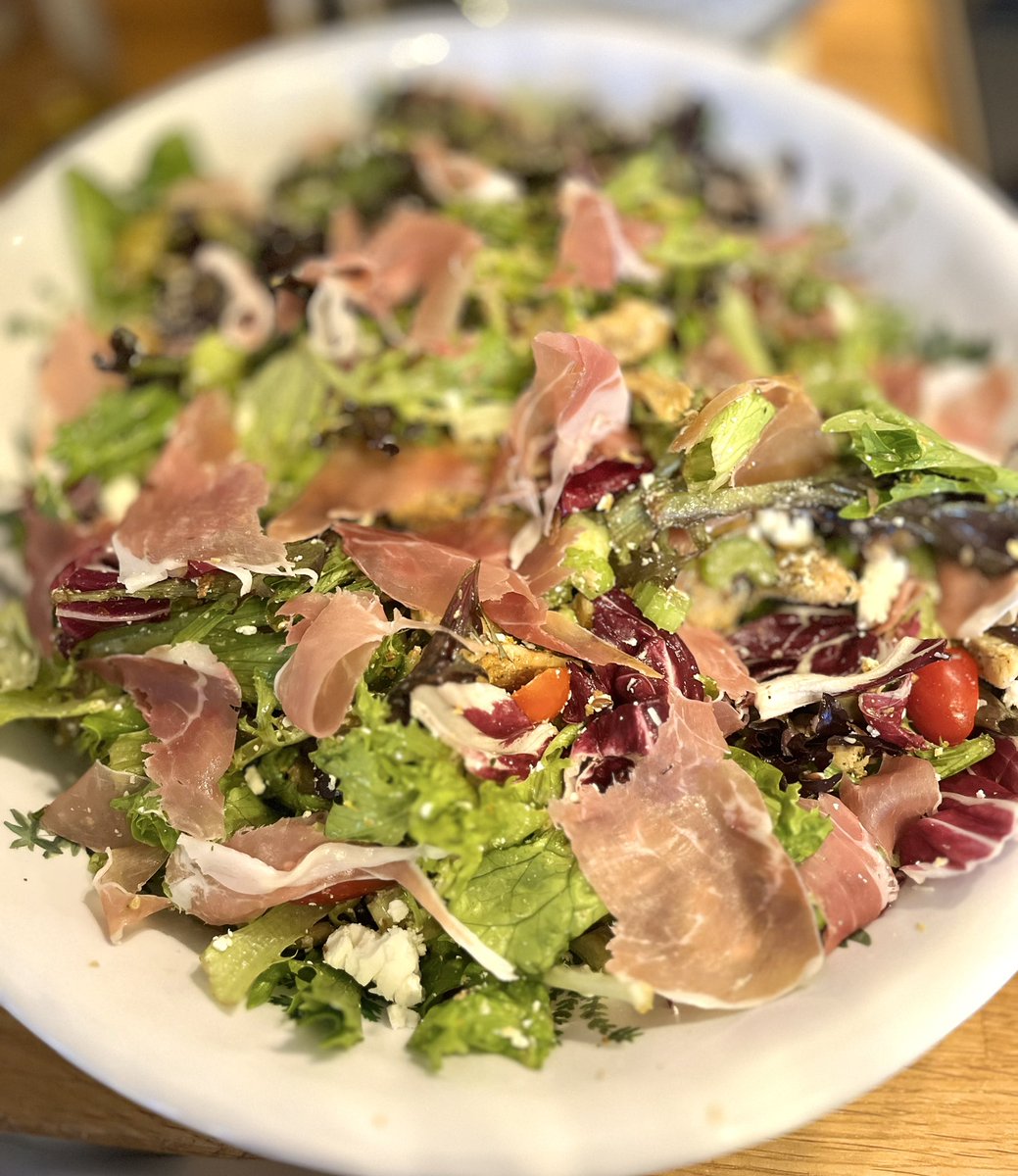 simple salad #goodfood #parmaham #olives
