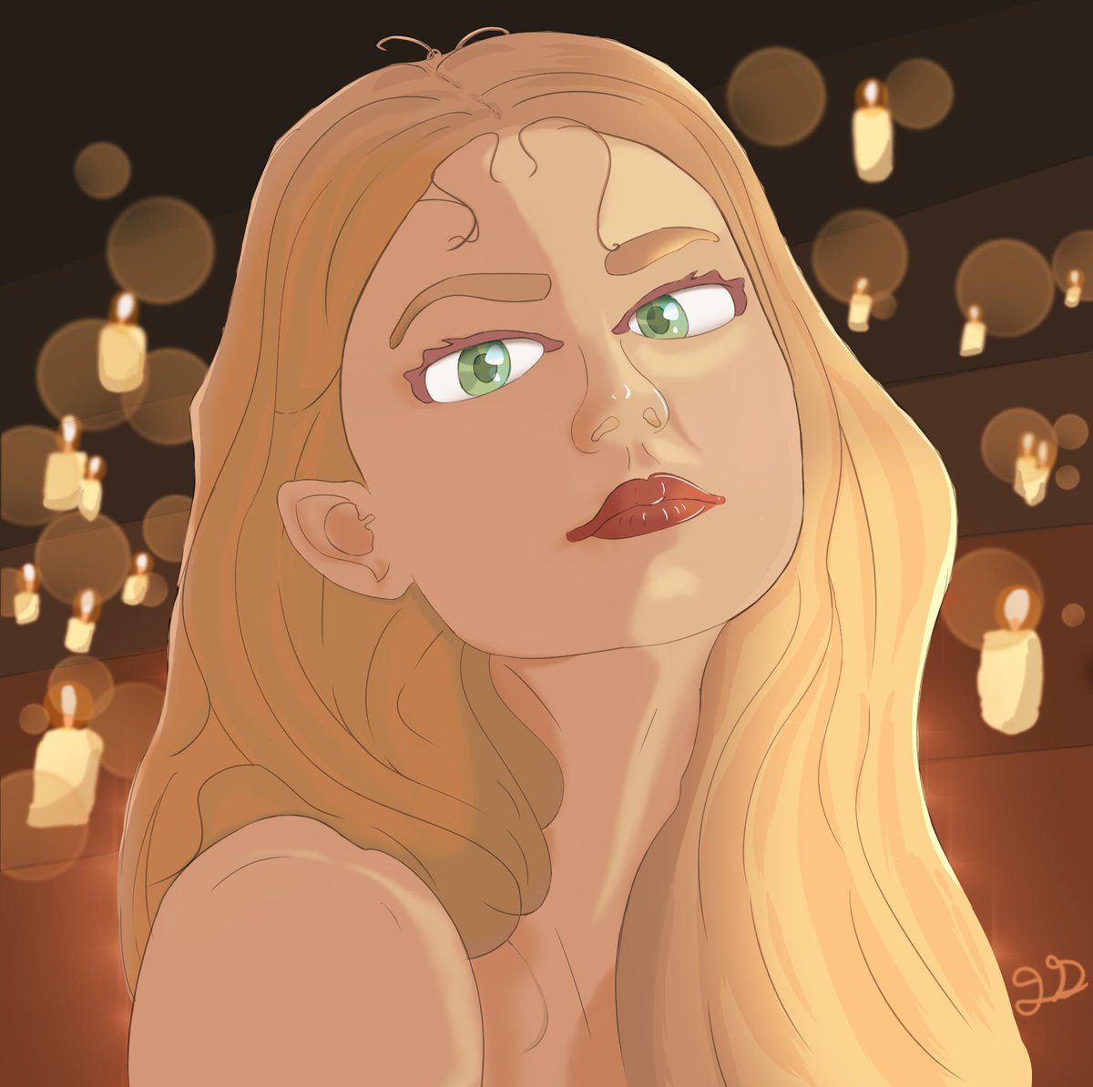 Hack3Rplayz's tweet photo. "A ginger hair lady who has a quiet but powerful presence as if to seem, she is reflecting more on her past memories and aspirations."

#noai #drawingart #originalcharacter #characterdesign #DiazDigitalArts #illustrationart #art #style https://t.co/5so944yUAZ