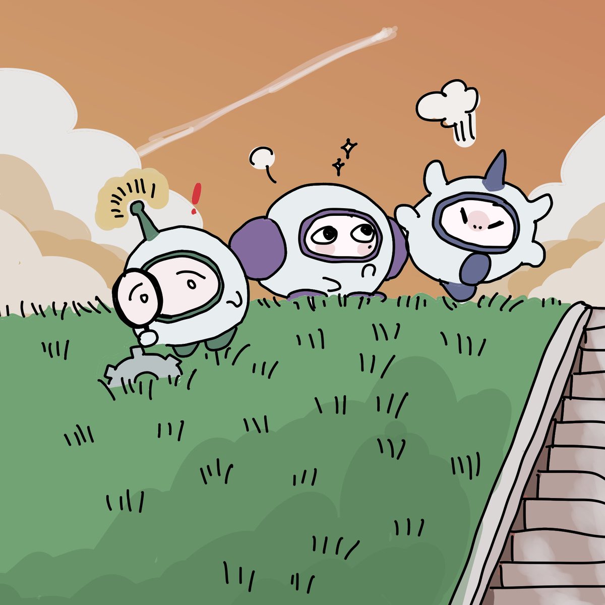 うちゅ友まんが 墜落 