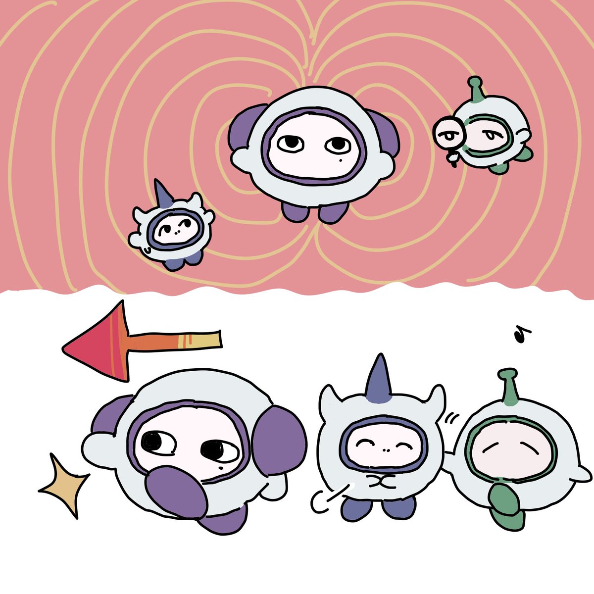うちゅ友まんが 墜落 
