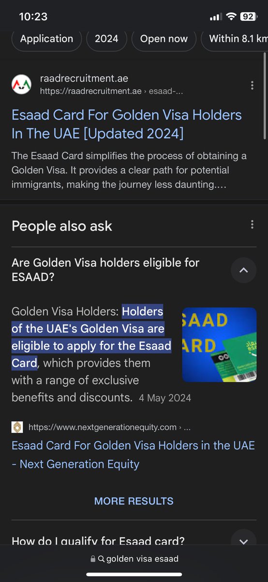 PHLesurfer's tweet photo. @DubaiPoliceHQ  #esaad
I am owner of a golden visa since 2023, I sent several request by email to be able to be registered for Esaad card. Why aren’t you responding or helping out ?
Nobody is helpful to solve my problem since December 2023.
Is golden visa not applicable anymore? https://t.co/inmYVquA77