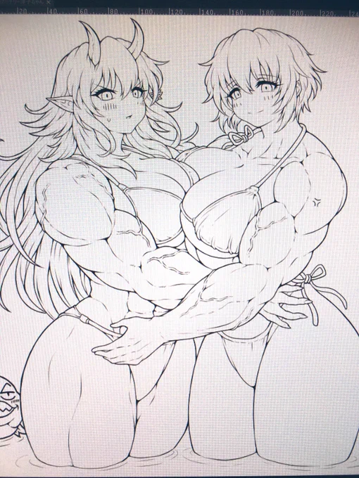 線画出来ました。
よその子さんのお二人なので、良いものに仕上がる様に頑張ります💪 