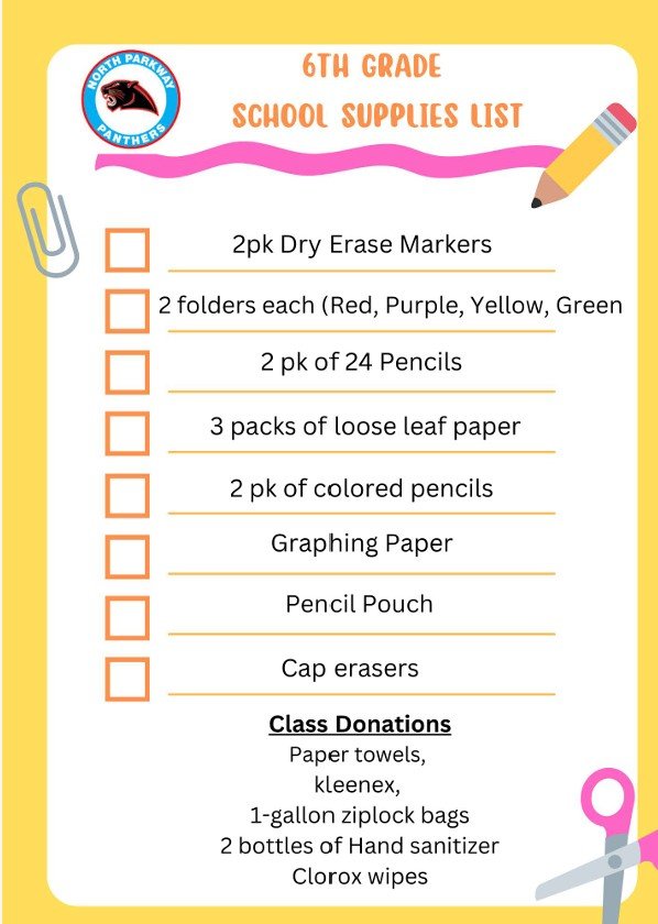 DrShemon's tweet photo. @npmspanthers, have you bought your school supplies yet? Please see the list of supplies needed for each grade. @suptking @JMCSchools @Formersportsguy  @arli https://t.co/dQ4S9YF735