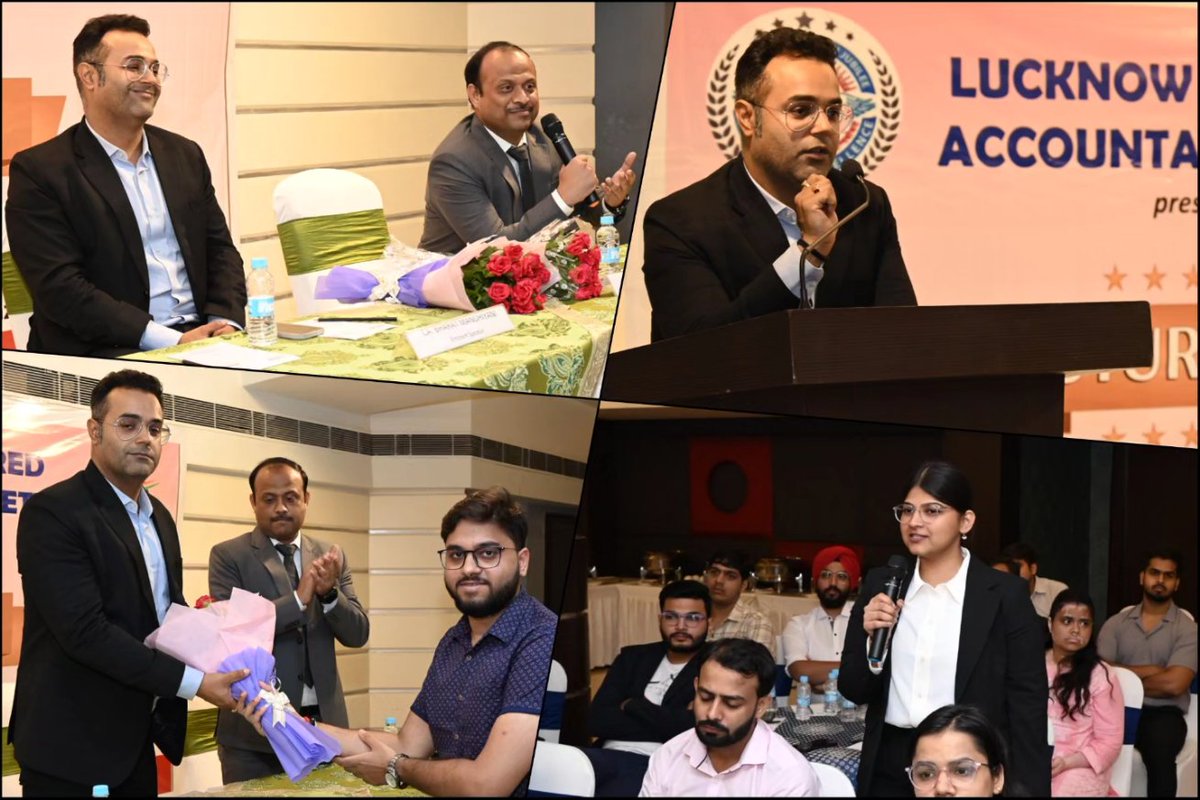 LCAS1998's tweet photo. Glimpses of "2nd Future 360" for Newly Qualified CAs organised by Lucknow Chartered Accountants’ Society at Hotel Myriad, Lucknow.

We extend heartfelt congratulations to all the recently qualified CAs. Together, we look forward to sharing many more achievements and milestones. https://t.co/Cb1fvf2Nte