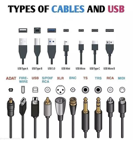 BeaconThet85666's tweet photo. Types of Cables and USB's
#CableTypes #USB #Tech #Gadgets #TechAccessories #USBC #USBA #USBB #ChargingCables #DataTransfer #Electronics #TechTalk #TechTips #CableManagement #Connectivity #TechGear #TechEssentials #USBType
#Glasgow
#Badenoch
#SarahPalin
#TAEKOOK
#JakePaul https://t.co/CTeMJbZ8Dr