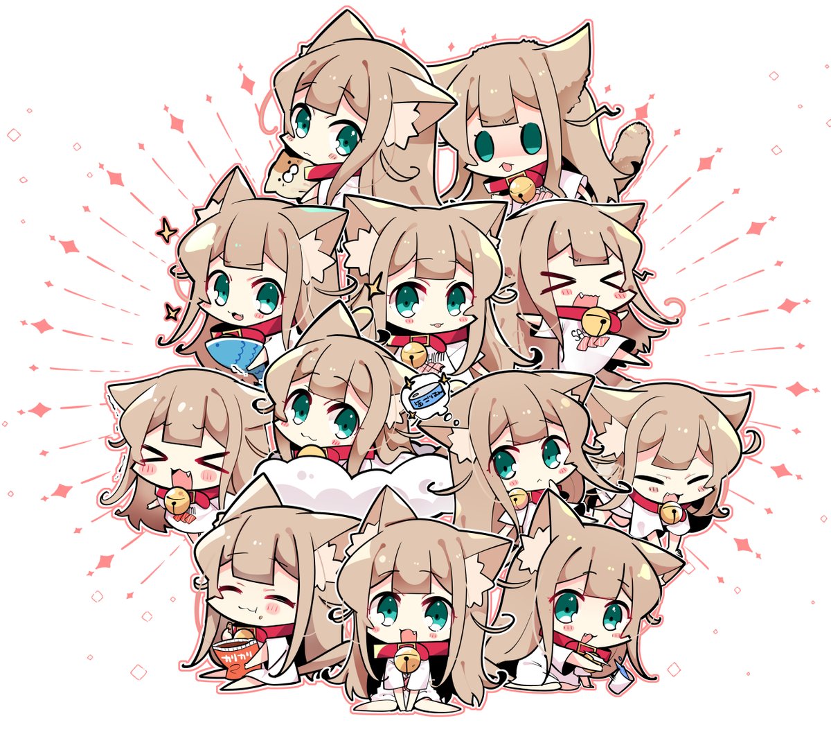 「最近だとこんな感じの絵を描くアカウントですねこみみが好きです!!!!!!!!!!」|57(こな)のイラスト