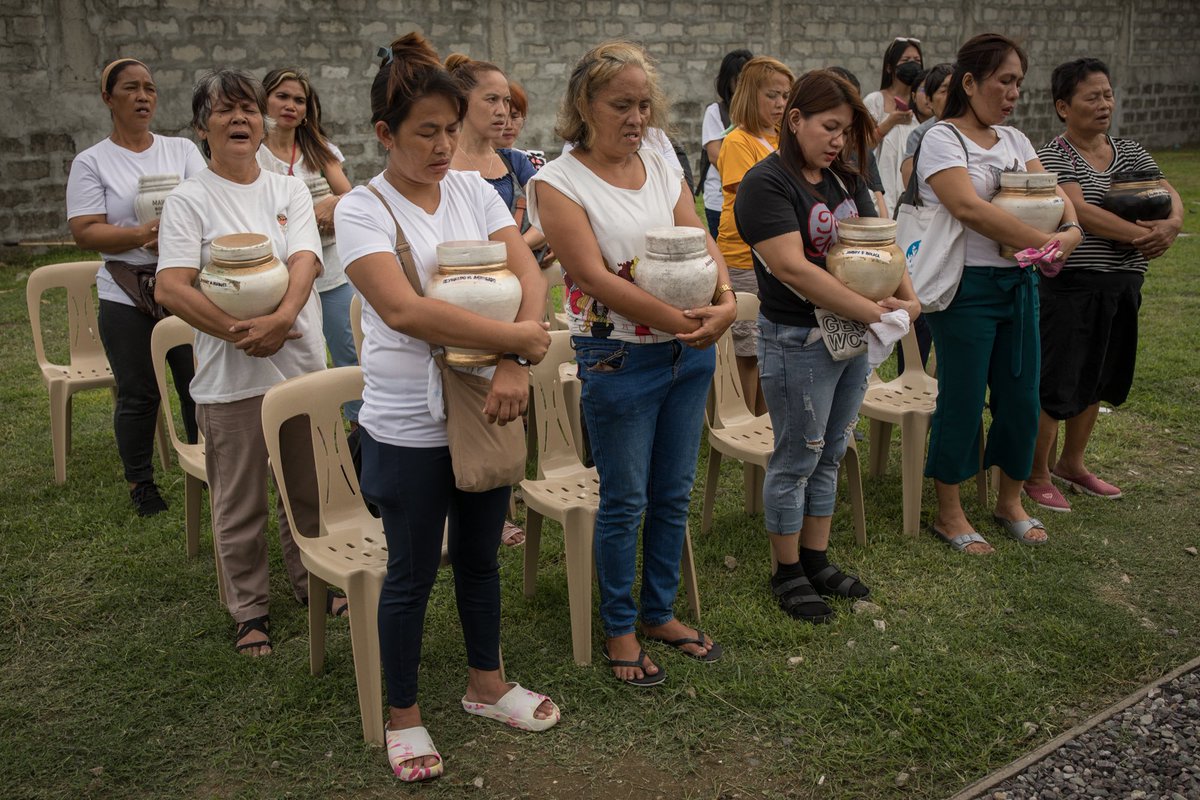In June 2024, drug war victims were exhumed from their apartment-type tombs in different public cemeteries in Metro Manila. A second batch of urns containing the ashes of drug war victims was laid to rest at the Dambana ng Paghilom, (1/6)