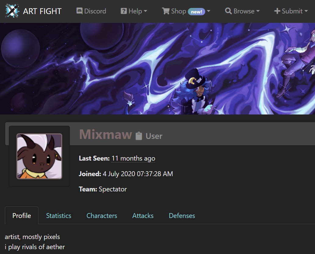 Near_Smash's tweet photo. @super_trail_mix Hey there,

I think this is you. Would you mind choosing a team for artfight this year. A friend of mine drew Scaryami but he can't submit it since you are not on a team.

Would be very appreciate it. https://t.co/TfP8l7FkRI