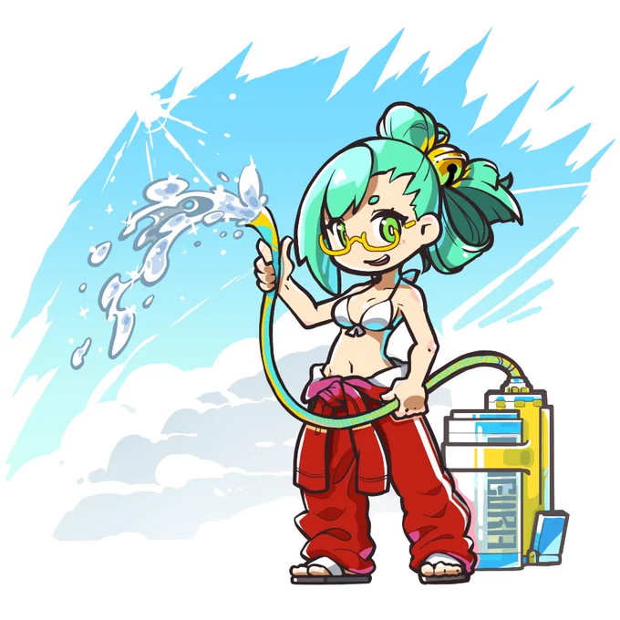 すずすずはこういう服装合いそうだな…ってのはバイトリーダーのイメージだろうか。初期の頃では絶対出てこなかったイメージかも。#すずあーと 