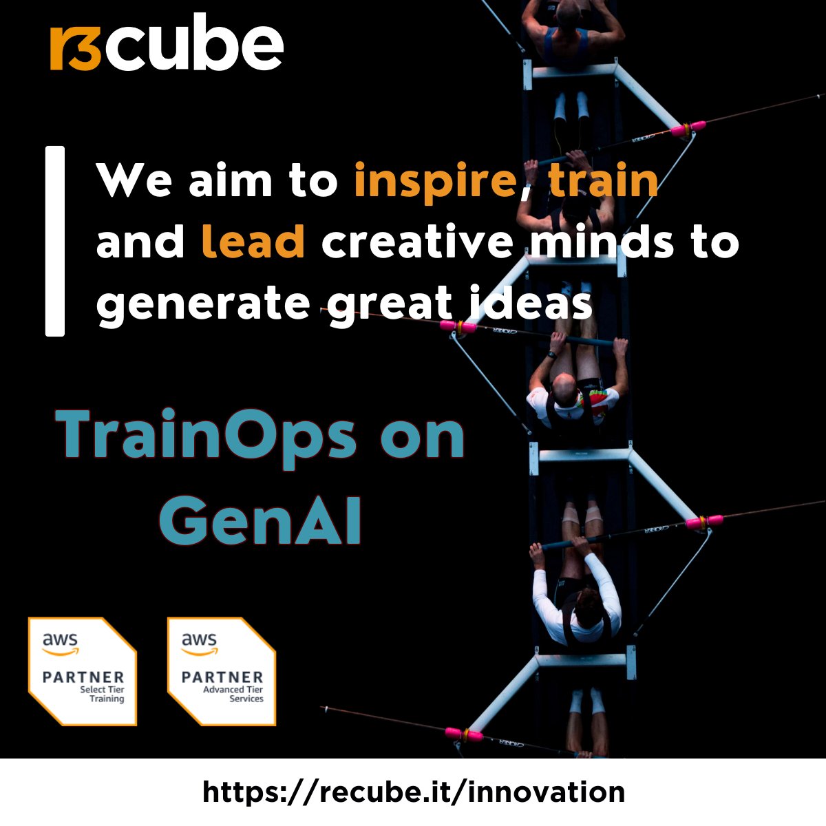 🚀 We want to inspire, train, and lead creative minds to generate great ideas.

We offers the #TrainOps on #GenAI service, a unique blend of consultancy and training designed to help companies create digital products that leverage GenAI technologies in the #AWS #Cloud.