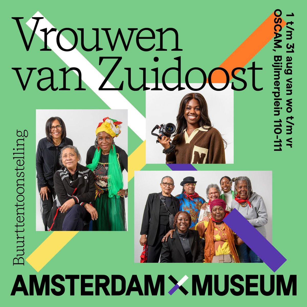 Binnenkort: Vrouwen van Zuidoost
De buurttentoonstelling Vrouwen van Zuidoost brengt verhalen in beeld van vrouwen die de saamhorigheid en solidariteit vergroten in het stadsdeel. 

Meer info: buff.ly/3LtmhmZ

#amsterdammuseum #oscam