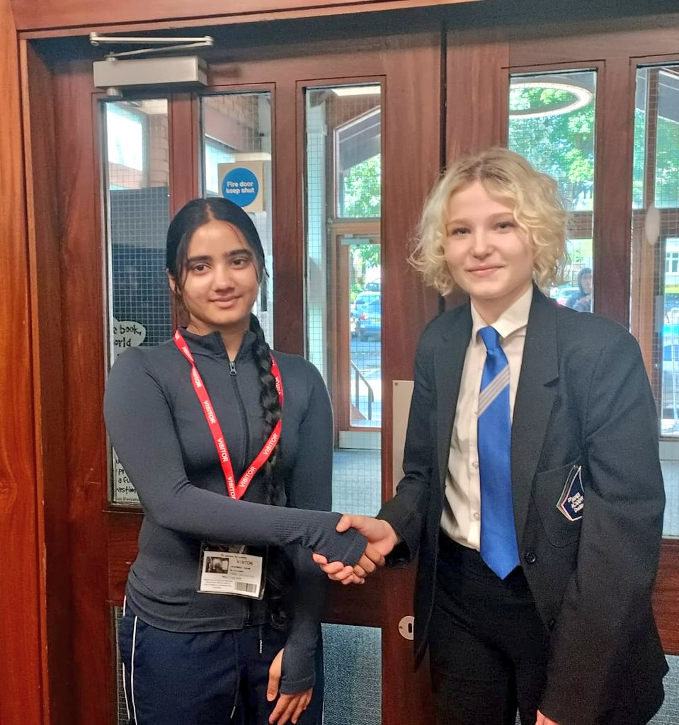 StJamesDudley's tweet photo. Summer Highlights: What a beautiful moment captured as the Presidents for 2023-2024 Jaishmeet K & Reece H congratulated the Presidents for 2024-2025 Phoebe S & Delight M! The Leadership torch has been passed, looking forward to Phoebe & Delight Leading Together! #TeamSJA https://t.co/HmHEw7Kf8s