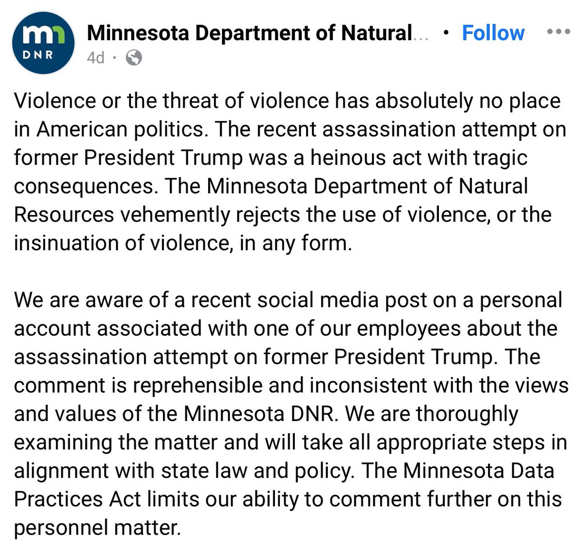 libsoftiktok's tweet photo. Tyler Janke is an employee of the MN Dept of Natural Resources. He says it’s “too bad” that the sh**ter didn’t take a better sh*t.

He’s a Government employee. Our taxes pay his salary.

The MN Dept DNR says they are “examining the matter” @mndnr https://t.co/RPtfWpCtEd
