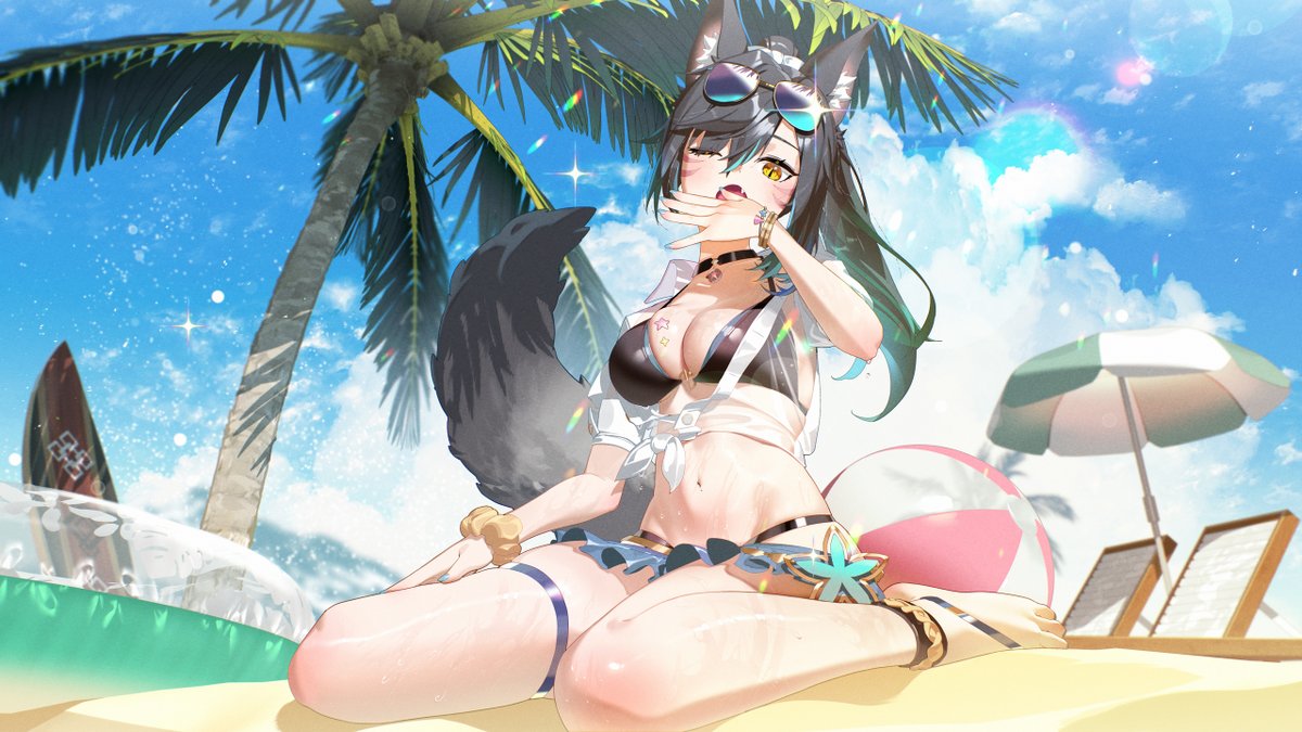 Qttsix_Twitch's tweet photo. 4.0新衣裝的插圖，感謝鴉參的繪製☺️
@syh3iua83 https://t.co/K726QQAhYe