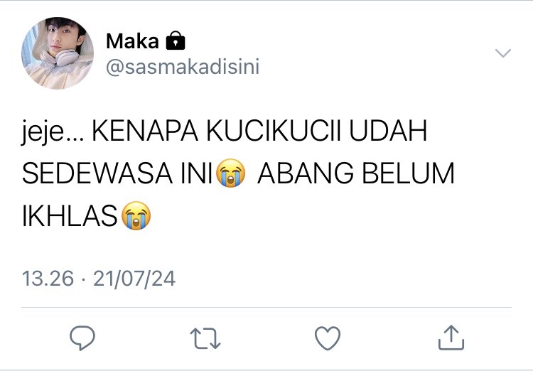 sesekali buat kakak katanya

— two tweets au [part 2 adek, tanggapan jeje]