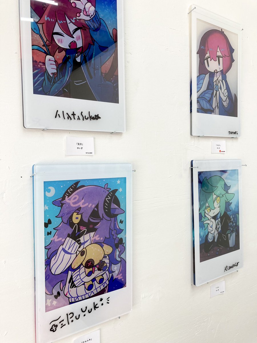 asata_neko's tweet photo. やいぎさんの個展いってきたよ〜！まずポスターがイージーオープンエンドなのが嬉しすぎるんですけど…。本当にかわいい、楽しかった！ #おわりのアトの影と星 https://t.co/O5iB4bNGU4