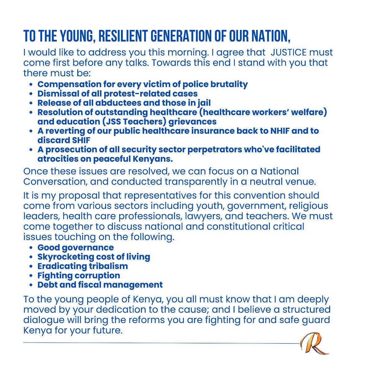 RailaOdinga's tweet image. Clearing the air: Ukweli wa Mambo!