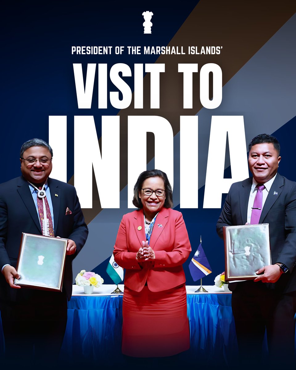 CoveringMea's tweet image. A long history of pleasant bilateral ties between the Republic of the Marshall Islands and India has grown over time, even under the Forum of India-Pacific Islands Cooperation (@FIPIC).