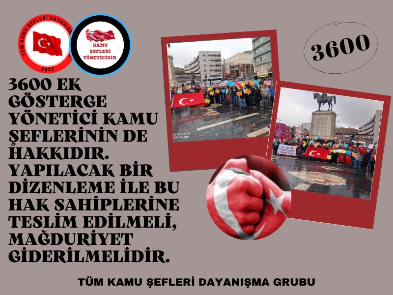 KamuSefleriD_G's tweet photo. Sayın Bakanımız @isikhanvedat biz #TümKamuŞefleri olarak sizden Sayın Cumhurbaşkanımız @RTErdogan'ın 3600 ek gösterge konusunda vermiş olduğu sözü bir an önce yerine getirmenizi bekliyoruz. 3600 mağduriyeti sona ermeli hak yerini bulmalıdır. @_cevdetyilmaz @memetsimsek @TBMMresmi https://t.co/6MzOY2ResA