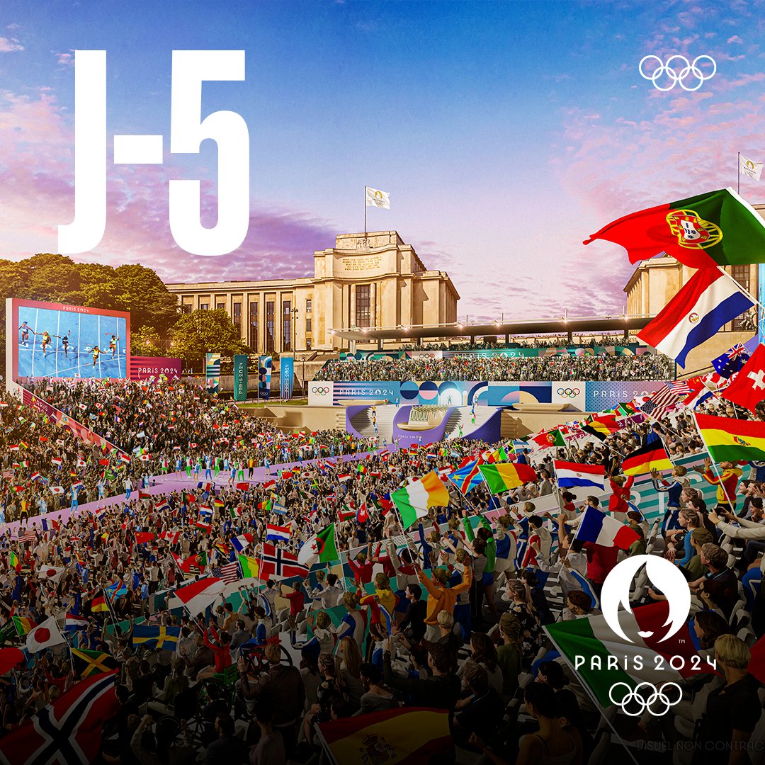 5️⃣ jours avant la magie des Jeux Olympiques à Paris ! Êtes-vous prêts ? 🌟

<a href="/Paris2024/">Paris 2024</a> | #JeuxOlympiques