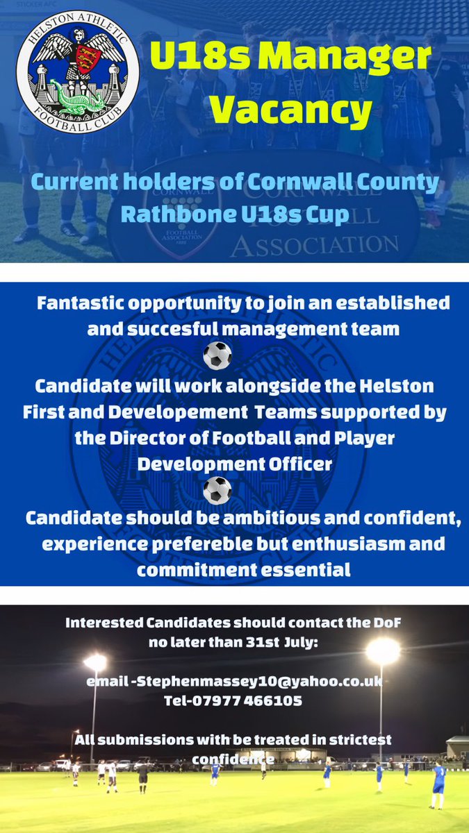 MANAGERIAL VACANCY…….