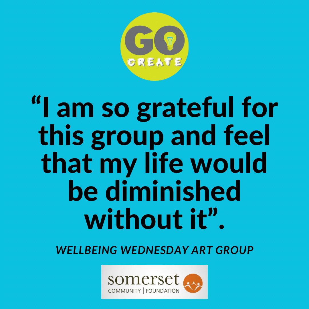 As a CIC we rely heavily on funding to carry out the creative projects we lead in the community.
THANK YOU #SomersetCommunityFoundation for supporting this wonderful group to exist &amp; thrive last year.
Here are just a few of the quotes from attendees &amp; they are simply beautiful.