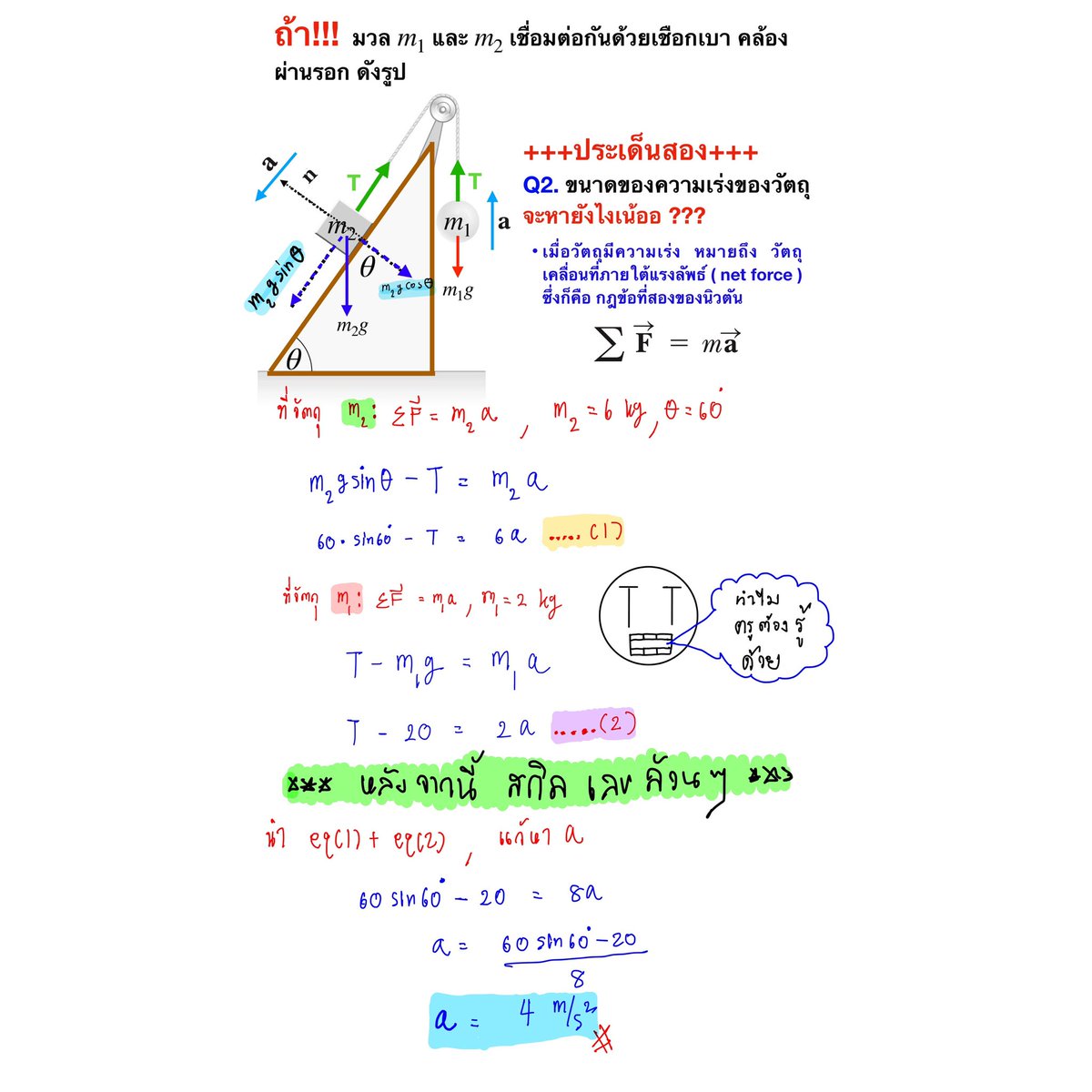 mathhmeTT's tweet photo. กรนละสาสส ep.2 เมื่อวัตถุเคลื่อนที่ภายใต้เเรงลัพธ์ 👇👇 มีต่อใน comment💡💡🙏 https://t.co/1UTiXAtVqh