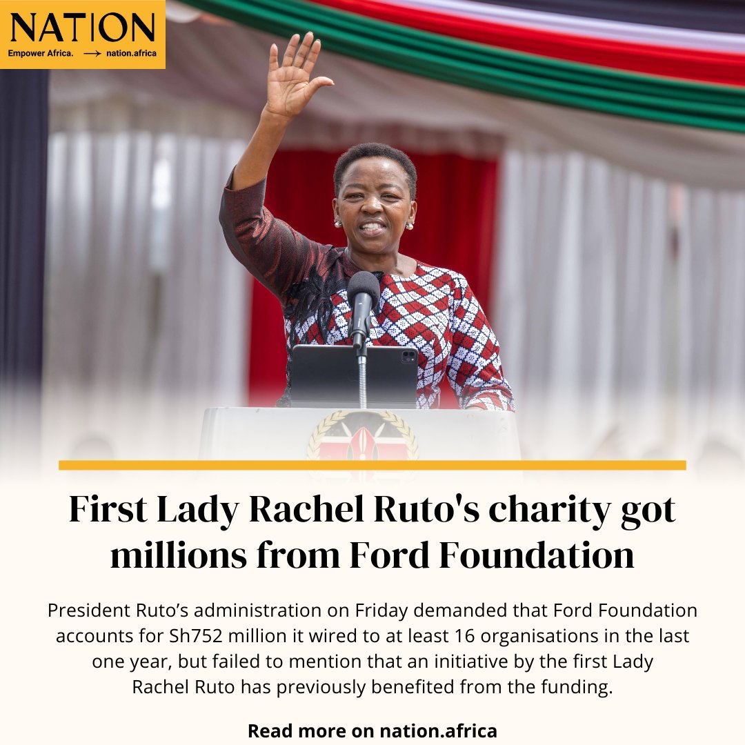 NationAfrica's tweet image. A look at the foundation’s website shows that Joyful Women Organization (JOYWO), an initiative of Ms Ruto, is among tens of local organisations that have received grants running into hundreds of millions of shillings in the recent past. 

Read more: nation.africa/kenya/weekly-r…