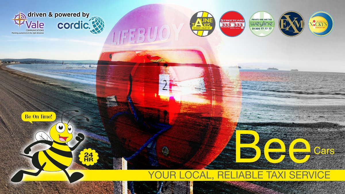 Wherever you’re heading - if you need a taxi - we’ll Bee with you. Give us a buzz: 01305 71 51 51 🐝