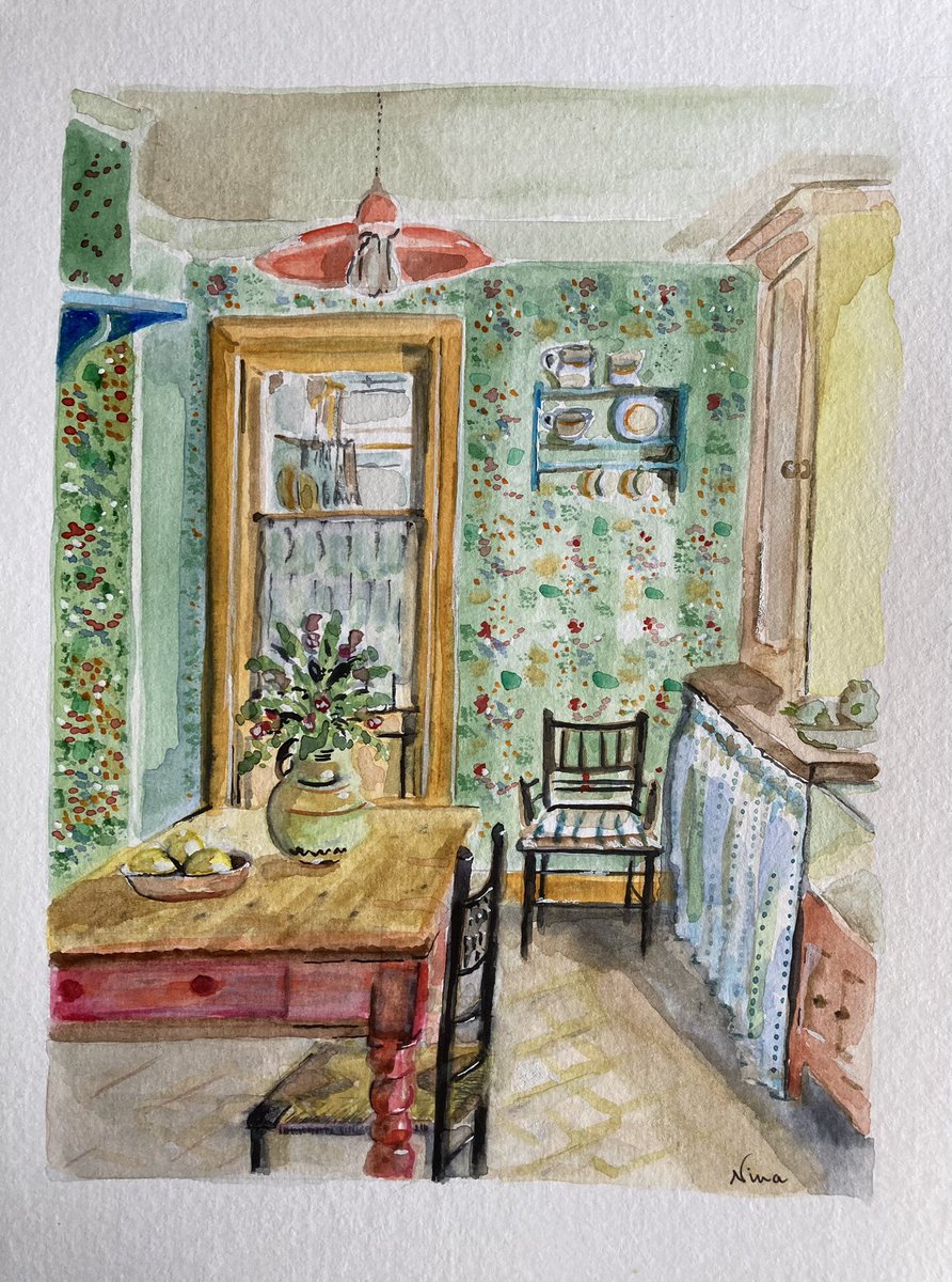 Watercolour the latest of my A4 room portraits available unframed