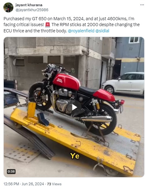 ravinesun's tweet photo. @anandmahindra 👍Hope Quality is Good & reliable. not Ghanta Quality like Royal Enfield, #PureCheating #BoycottRoyalEnfield Royal Enfield bikes are below 3rd class Quality & life risky. Pls Propose to Ban RE bikes from 26th jan RPD parade many people falling in RE trap. RE is pure scam & cheat https://t.co/TYs6nKo1vy