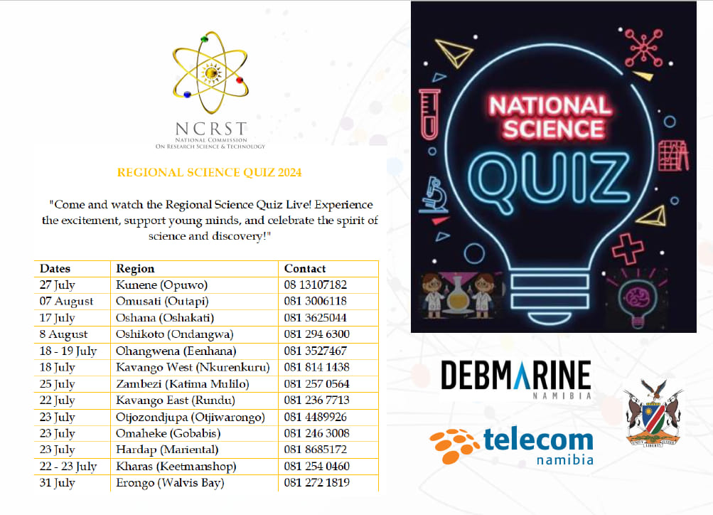 DebmarineN's tweet photo. #RegionalScienceQuiz alert! We are proud to support our future leaders and innovators. ππ§ͺππ¨π»βπ¬π©π»βπ¬ #ParticipateToday #YoungMinds #Science #NationalScienceQuiz #Stem #NCRST #DebmarineNamibia https://t.co/0hMQqP9HVF