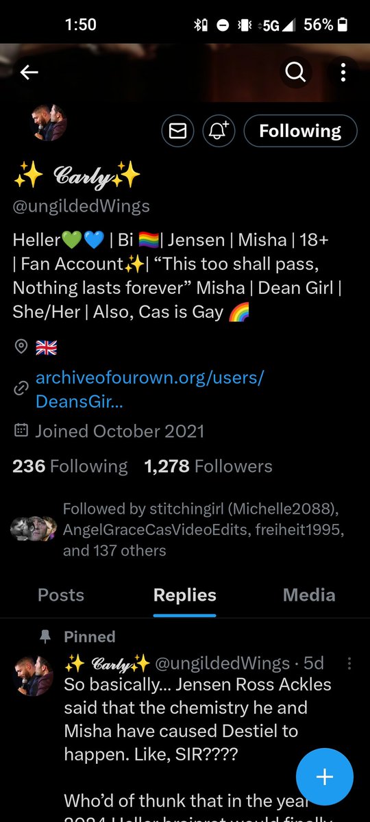 Castiel_TFW's tweet photo. I guess 1,278 people are a-ok with someone once again lying and stealing other peoples' identities to hide behind on the interwebs.

The first time was a mistake. The second time was a choice. https://t.co/hDCyjfrc0t