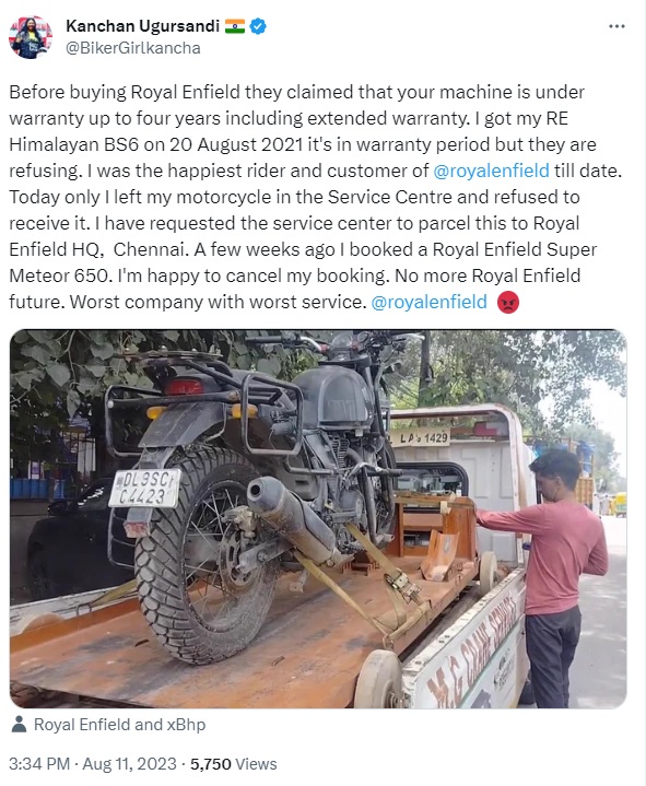 ravinesun's tweet photo. @anandmahindra 👍Hope Quality is Good & reliable. not Ghanta Quality like Royal Enfield, #PureCheating #BoycottRoyalEnfield Royal Enfield bikes are below 3rd class Quality & life risky. Pls Propose to Ban RE bikes from 26th jan RPD parade many people falling in RE trap. RE is pure scam & cheat https://t.co/TYs6nKo1vy