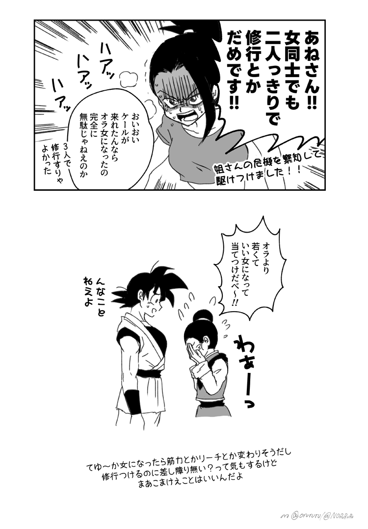 これはカリフラさんが悟空さと修業をするだのしないだのという話 