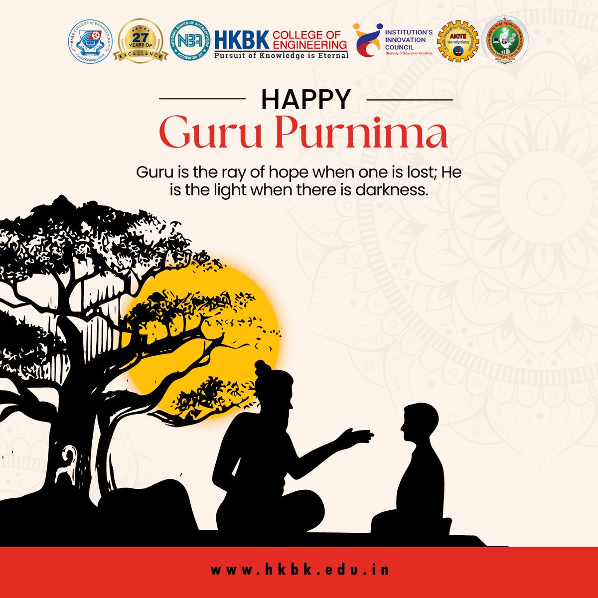 HKBK_Group's tweet photo. “May your path be illuminated by the wisdom of the Guru, guiding you through both light and darkness. May hope always find you, even in the most challenging moments.” 
#HKBK #hkbkce https://t.co/NwBVsgD66L