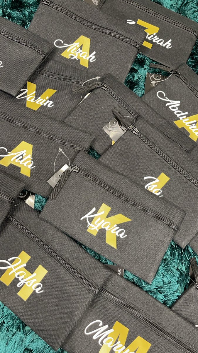 Personalized_4u's tweet photo. Personalised pencil cases ordered by @DeeplishPA . 
Love how this school always goes above and beyond for their pupils. ❤️ https://t.co/8S4NbOqOGQ