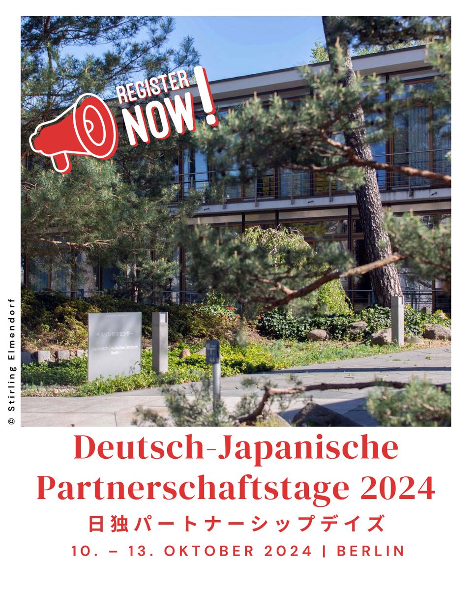 VDJGeV's tweet photo. Wir freuen uns, Euch zu den Partnerschaftstagen der Deutsch-Japanischen und Japanisch-Deutschen Gesellschaften vom 10. – 13. Oktober 2024 in Berlin begrüßen zu dürfen. Unser Motto: „Vielfalt – Vernetzung – Nachhaltigkeit“!

Alle Infos findet ihr auf https://t.co/ynYn0cvppM https://t.co/t6RwGEyE32