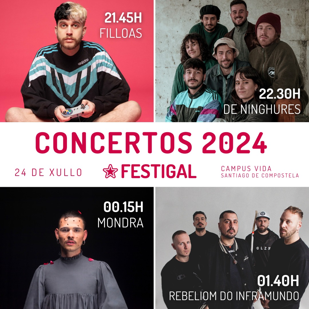 ofestigal's tweet photo. PROGRAMACIÓN COMPLETA
🔥 FESTIGAL 2024 🔥

➡️ Horarios, mapa e toda a info da gran festa da cultura galega este 24 e 25 de xullo no Campus Vida de Santiago de Compostela 

👇👇👇👇👇
https://t.co/lOlMY0ppMX https://t.co/3kGGMhT20a